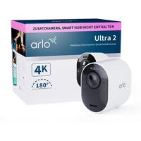 Arlo Kabellose 4K-UHD-Add-On-Sicherheitskamera Ultra 2 weiß