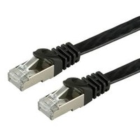 Value Patchkabel Kat.6 (Class E) FTP, extra-flach, schwarz, 0,5