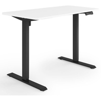 ESmart ETX-121BW 120x60cm Weiß Ergonomischer Steh-Sitz-Schreibtisch Stufenlos elektrisch höhenverstellbar