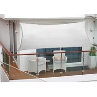 PEDDY SHIELD Floracord Balkonsonnensegel Silbergrau 270 cm x 140