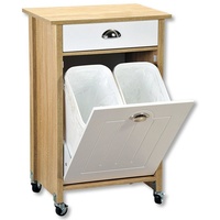 KESPER KESPER® Küchenwagen »Rollwagen inkl. Abfalleimer«, braun