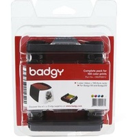 Evolis - Badgy Full kit - YMCKO, / Druckerfarbband-Kassette/PVC-Karten-KIt