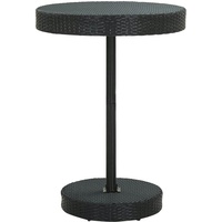 VidaXL Gartentisch Schwarz 75,5x106 cm Poly Rattan
