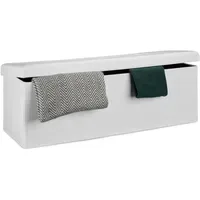 Relaxdays Faltbare Sitzbank XXL, Sitzcube mit Stauraum, Sitzwürfel aus