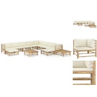 VidaXL Garten-Lounge-Set 12-tlg. natur/weiß 3058227