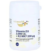 VITA-WORLD Vitamin D3 2000 I.E. + K2 MK7 200