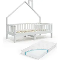 VitaliSpa Hausbett Noemi 80x160cm inkl. Matratze Weiß