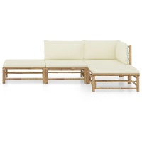 VidaXL Garten-Lounge-Set 4-tlg. natur/cremeweiß 3058189