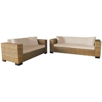 VidaXL Sofa-Set 2-Sitzer und 3-Sitzer natur