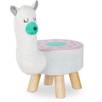 Relaxdays Tierhocker Lama weiß