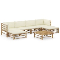 VidaXL Garten-Lounge-Set 7-tlg. natur/cremeweiß 3058231
