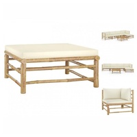 VidaXL Garten-Lounge-Set 6-tlg. weiß Bambus