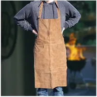 Antikas Grillschürze Universalgröße Leder Braun