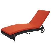 MCW Sonnenliege MCW-D80, Gartenliege Relaxliege Liege, Poly-Rattan ~ anthrazit,