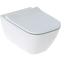 Geberit Smyle Square Set Wand-WC Tiefspüler, geschlossene Form, Rimfree,