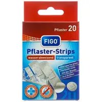 Figo Pflaster Strips wasserabweisend, transparent 1 Pack à 20