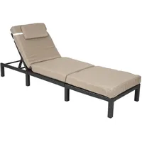 MCW Poly-Rattan Sonnenliege MCW-A51, Relaxliege Gartenliege Liege Premium anthrazit,