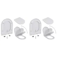 VidaXL Toilettensitz mit Absenkautomatik Weiß