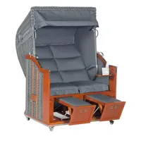 SonnenPartner Classic 2-Sitzer Duo-Style Halbliegemodell onix/charcoal