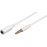 Goobay Audiokabel 181-0100 mini 3,5mm-Klinken-Stecker / 3,5mm-Klinken-Buchse 1m weiß