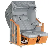 SonnenPartner Strandkorb Classic 2-sitzer Halbliegemodell Onix/grau Mit Sonderausstattung -