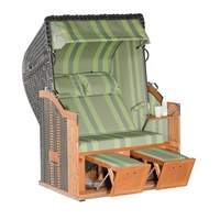 SonnenPartner Strandkorb Sonnenpartner Strandkorb Classic 2-Sitzer Halbliegemodell