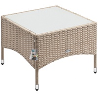 CASARIA Beistelltisch 58 x 58 x 42 cm grau/beige