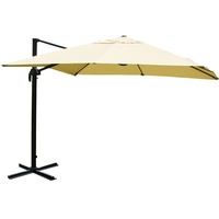 Mendler Gastronomie-Ampelschirm HWC-A96, 3x4m (Ø5m) Polyester Alu/Stahl 26kg ~