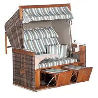 SonnenPartner Präsident Teak 2-Sitzer XL Liegemodell cappuccino/taupe