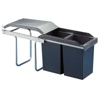 HAILO Mülleimer Küche, Einbau ab 30cm Schrank, 2-fach Abfalleimer