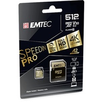 Emtec ECMSDM512GXC10SP Speicherkarte 512 GB, MicroSDXC UHS-I U3 A2,