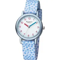 REGENT F-1381 Textilband Hellblau, Aluminium Gehäuse - Bunt/Silber
