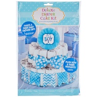 Amscan 380084 - Dekorationsset Windeltorte Junge, 4-teilig, für circa