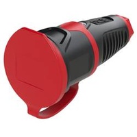 PCE 2511-sr Schutzkontaktkupplung Gummi, Thermoplast 250V Schwarz, Rot IP54