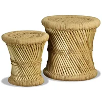 VidaXL Hocker 2 Stk. Bambus und Jute
