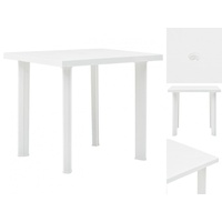 VidaXL Gartentisch Weiß 80x75x72 cm Kunststoff