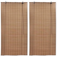 VidaXL Bambusrollos 2 Stk. 100x160 cm Braun