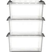 Orthex 35100703 3er-Set Clipbox Smart Store Classic 31 transparent
