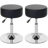Mendler 2er-Set Hocker HWC-C22, Sitzhocker Schminkhocker, höhenverstellbar Ø 35cm