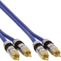 InLine Audiokabel PREMIUM 2x Cinch-Stecker / 2x Cinch-Stecker vergoldet