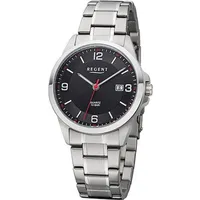 REGENT Herren Uhr Metallarmband Metall Armbanduhr Analog silber URF1288