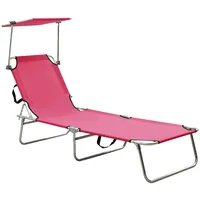 VidaXL Sonnenliege 189 x 58 x 27 cm rosa