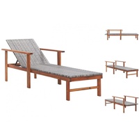VidaXL Sonnenliege 200 x 55 x 56 cm grau