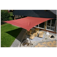 Eduplay 160132 Sonnenschutz Sonnensegel, 5x5m, Quadrat, wasserabweisend, rostrot