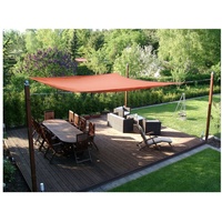 Eduplay 160126 Sonnenschutz Sonnensegel, 3,5x4,5m, Rechteck, wasserabweisend, rostrot