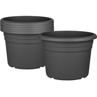 BigDean Pflanzkübel Ø 25 x 18 cm Anthrazit