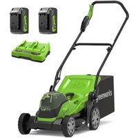 Greenworks 48V (2x24V) Kabelloser Akku Rasenmäher für Flächen bis