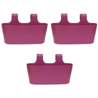 ENGELLAND® ENGELLAND 3 x Blumenkasten zum Auf-Hängen, Farbe: Lila,