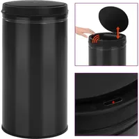 VidaXL Automatischer Sensor-Mülleimer 60 l Schwarz