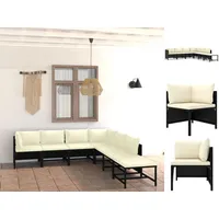 VidaXL Garten-Lounge-Set 7-tlg. schwarz 3059791
